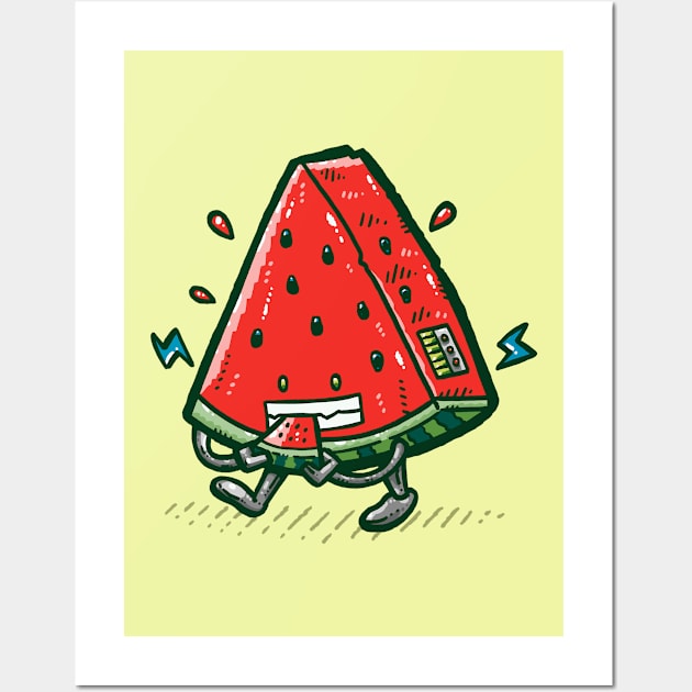 Watermelon Bot Wall Art by nickv47